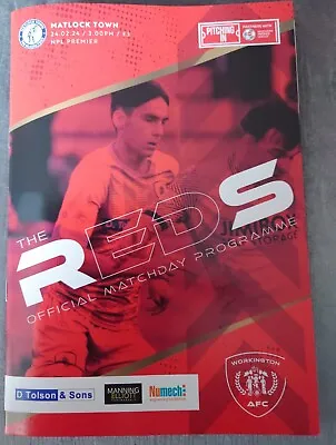 2023-24 Workington V Matlock Town; Feb 2024; Football Programme • £5