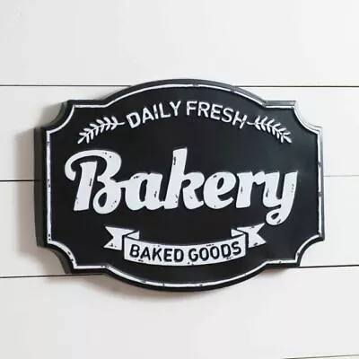 Bakery Sign In Black Tin-vintage Finish • $36.10