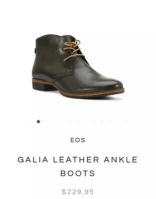 EOS Galia Leather Desert Lace Up Boots Size 40/9 New In Box Rrp$229 • $110