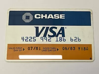 Chase Manhattan Bank N.A. Visa Credit Card Expired In 1983 Vintage! Collectible • $49.99