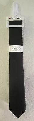 NWT Calvin Klein X Mens Skinny Textured Tie Black 2.5  MSRP$69 • $28.99