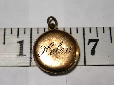 Vintage Yellow Gold Filled Locket Engraved Helen • $12