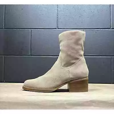 Vintage Y2K Candies Chunky Block Heel Tan Leather Platform Boots Women’s 7.5 M • $59.96