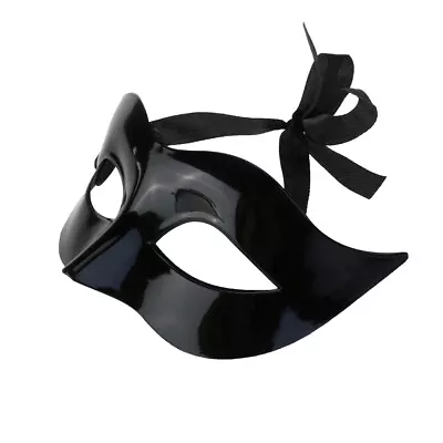 1PC Masquerade Mask Half Face Men Phantom Masquerade Mask Halloween Black Mask • $7.48