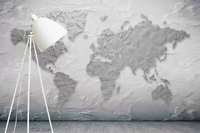 3D Abstract World Map Wallpaper Wall Mural Removable Self-adhesive • $226.67