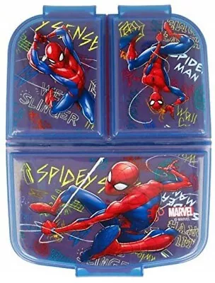 £12 • Buy Spiderman Kids Character 3 Compartment Sandwich Lunch Box Licenced Item