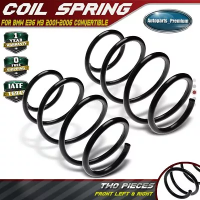 2 Front Left &Right Suspension Coil Springs For BMW E36 M3 2001-2006 Convertible • $38.59