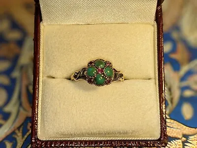 £290 • Buy Georgian Turquoise And Ruby Ring