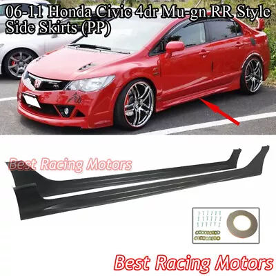 For 2006-2011 Honda Civic 4dr Mu-gen RR Style Side Skirts (PP) • $159.99