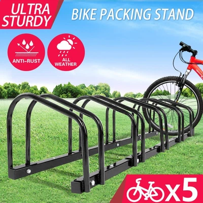 $49 • Buy 5 Bike Stand Bicycle Rack Storage Floor Parking Holder Cycling Stands