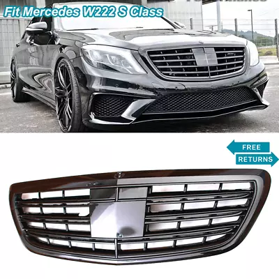 Black Grille Grill Fit Mercedes W222 2014 2015-2020 S400 S550 S65 S63 AMG S580 • $174.31