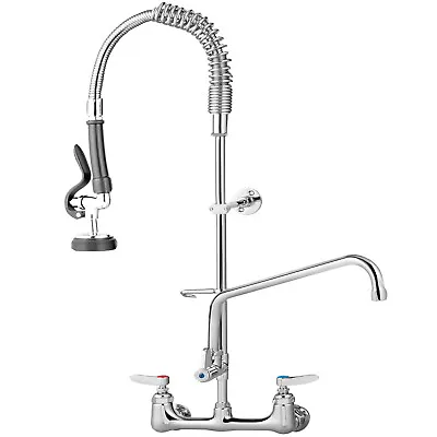 VEVOR Commercial Pre-rinse Faucet Wall Mount Kitchen Sink Faucet 47  W/ Sprayer • $122.89