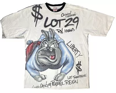 Vintage Lot 29 T Shirt Mens 2XL White Bulldog Spike Looney Tunes Y2K • $34.99