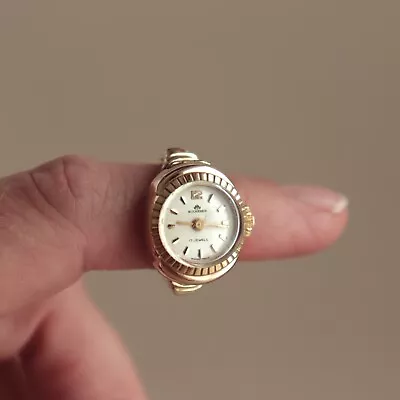 Vintage Bucherer Swiss Ring Watch Gold Filled Estate For Repair Not Running • $40