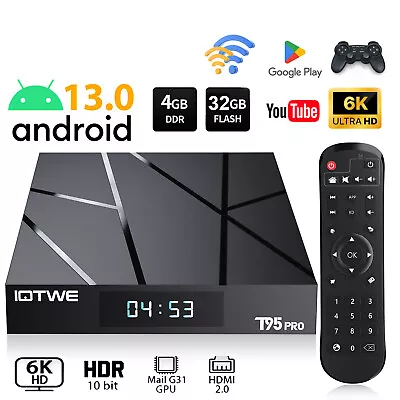 T95Z Plus Android 13.0 TV Box 32GB 4GB Smart HD Media Player Dual WIFI.Bluetooth • £36.37