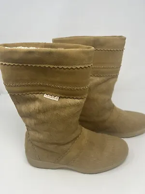 Vintage Women's Tecnica Tan Goat Fur Après Ski Winter Boots Size 40 US Size 8.5 • $80