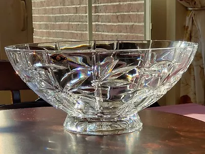 Shannon Lead Crystal 13  Centerpiece Punch/Fruit Bowl Slovenia RARE • $189.99