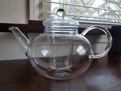 Vintage Jenaer Glass Teapot Infuser Lid Strainer Germany • $75