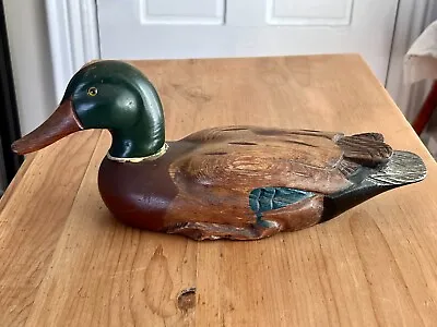 Vintage Wood Duck Decoy Hand Carved Maine Mallard Hen • $65