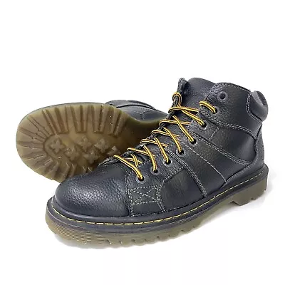 Doc Martens Docs  Harrisland  8-Eye Black Leather Combat Boots Size 11 M • $45.99