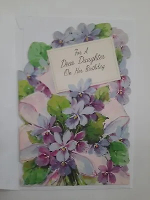 Vintage Greeting Card With Envelope For Daughter On Her Birthday Happiness  • $9.72
