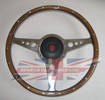 New 14  Wood Steering Wheel & Adaptor For  MGB 1968-69 Moto-Lita Moto Lita • $649.95