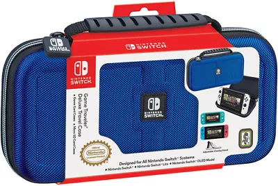 Nintendo Switch Game Traveler Blue Deluxe Travel Case [New ] Blue • $45.61