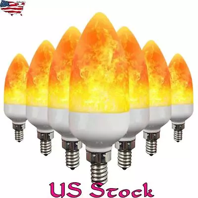E14 E12 LED Flame Flickering Effect Fire Light Bulb Flame Lamp Simulated Decor • $20.79