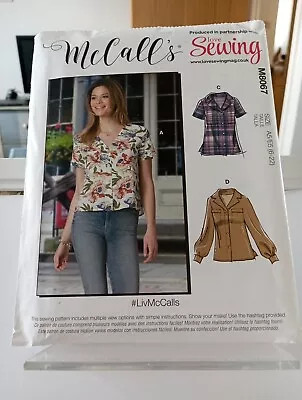 McCall's Dressmaking Pattern M8067 Size A5/E5 6-22 Ladies Shirt Blouse • £7