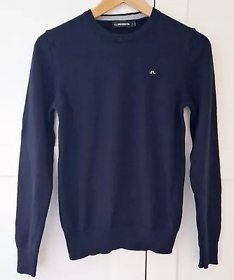 J LINDEBERG 100% Wool Navy Crew Neck Jumper Size EXTRA SMALL BRAND NEW RRP £79 • £42.99