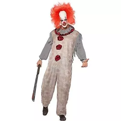 Smiffys Vintage Clown Costume Grey & Red (Size M) • $60.74