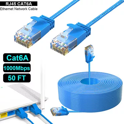 CAT6A 10Gbps Certified Ethernet Network Cables Pure Copper Core 10M 15M 20M 30M • $15.19