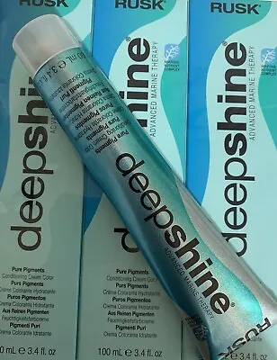 Rusk Deepshine Permanent Hair Colour Cream 100ml.Pure Pigments.Full Range/Shades • £13.78