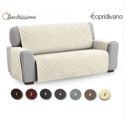 Copridivano Salvadivano Soft Trapuntato ZUCCHISSIME - 2/3/4 Posti E Poltrona - Made In Italy