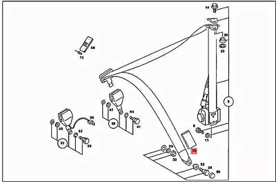 Genuine MERCEDES R107 SL R107 Belt Guide 1078680222 • $80.80