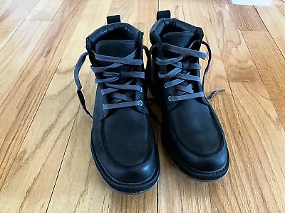 Sorel Madson Moc Toe Waterproof Boots - Men's Black Dark Grey 9 1821391010 • $69.99
