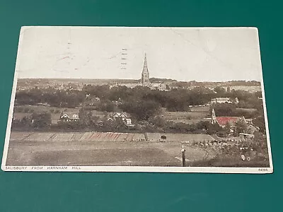 Salisbury View From Harnham Hill 1928 Postcard • £5