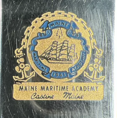 Dated 1941 Zippo Slim Lighter Maine Maratime Academy Sailing Schooner Nautical • $87.50