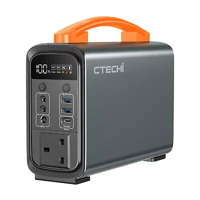 CTECHi  240W Portable Power Station 240Wh/320Wh LiFePO4 Battery Solar Generator • £123.10