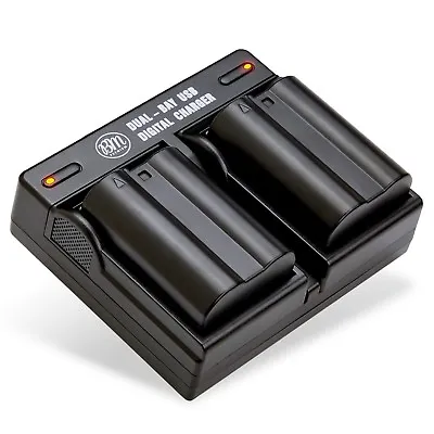 BM 2 ENEL15 Batteries & Dual Charger For Nikon D810 D850 D7000 D7100 D7200 D7500 • $28.99