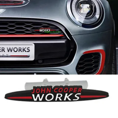 Black John Cooper Works Emblem Car Front Grill JCW Badge For Mini Cooper R56 F55 • $12.95