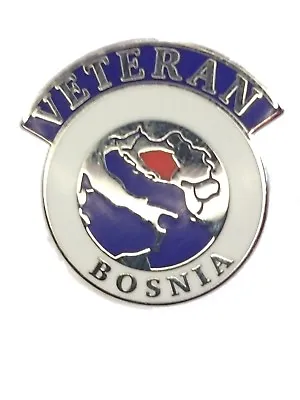 Bosnia Veteran Lapel Pin Military Badge Armed Forces • £3.49