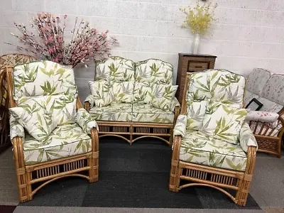 GILDA CUSHION & COVER For Cane Rattan Wicker Conservatory Garden Furniture Chair • £63.50