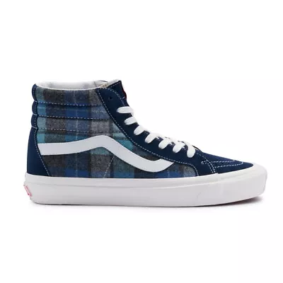 New Vans X Pendleton Sk8-Hi 38 DX Anaheim Factory Blue Plaid Sneakers 2021 • $139.98