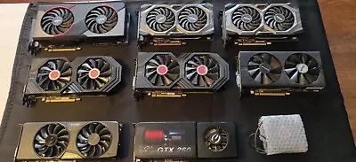 Lot Of Graphics Cards X11 RX5700xt RX580 RX5500 --  9x 8GB GPUs! • $950