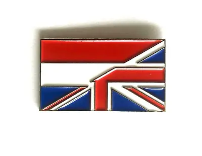 British & Dutch - Union Jack & Holland Flags Friendship Metal & Enamel Pin Badge • £1.95