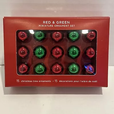 Hallmark 2020 Red And Green Miniature Ball Christmas Ornament Set Of 15 • $9.99