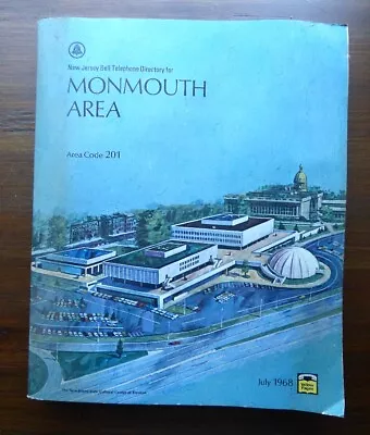 1968 MONMOUTH COUNTY AREA New Jersey Telephone Directory NJ Bell Telephone • $64.95