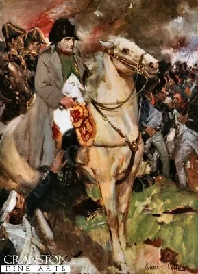 War Military Art Post Card Napoleon At The Battle Of Waterloo By Cyrus Cuneo. • £3.50