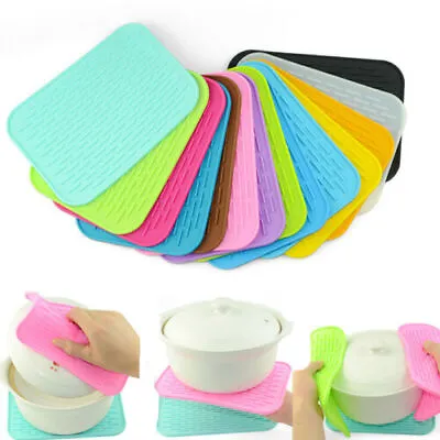 £4.29 • Buy Non-slip Silicon Kitchen Table Mat Washable Insulation Dining Placemat Heat Pad